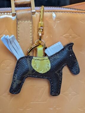 UPCYCLD Bag Charm/Key Chain - Yellow Horse